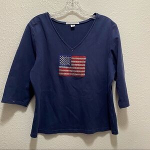 Port Authority American Flag Sequence Shirt